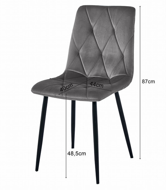 Zestaw stół 120x80cm Craft Czarny + 4 krzesła czarne