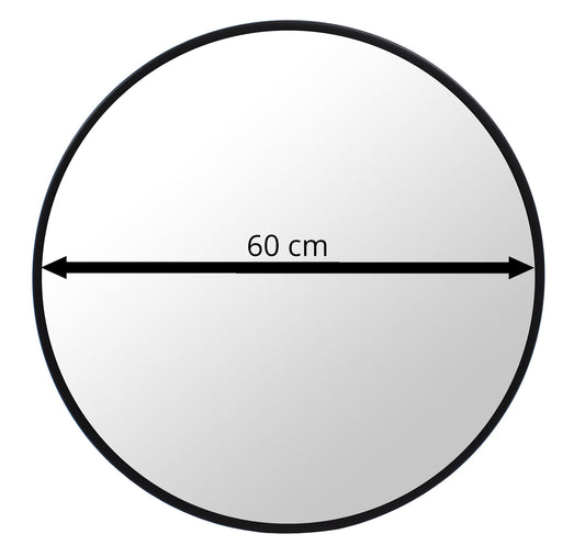 Lustro 60 cm czarna rama