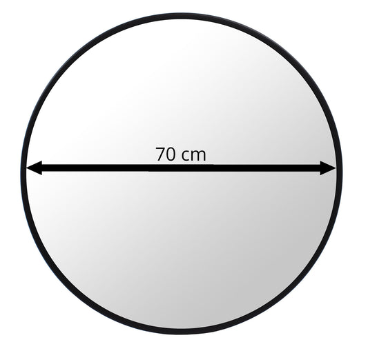 Lustro 70 cm czarna rama