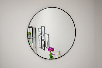 Lustro 70 cm czarna rama
