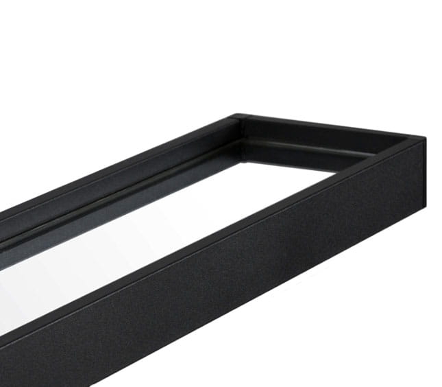 Lustro z półką 60 cm czarne