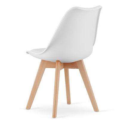 Zestaw stół okrągły 80cm + 4 krzesła białe