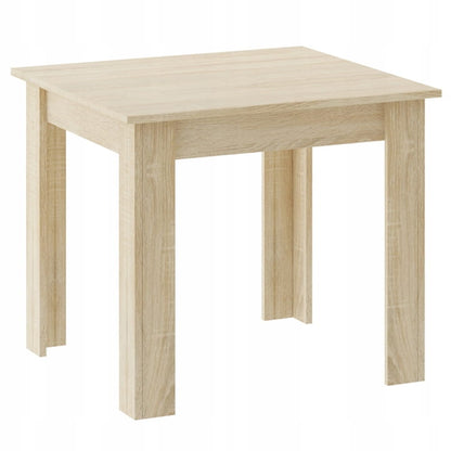 Zestaw stół kwadratowy 80x80cm dąb sonoma + 4 krzesła czarne