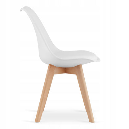 Zestaw stół prostokątny 120x80cm dąb sonoma + 4 krzesła białe