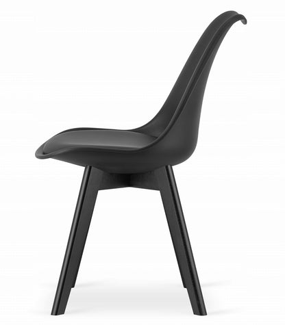 Zestaw stół prostokątny 120x80cm craft + 4 krzesła czarne