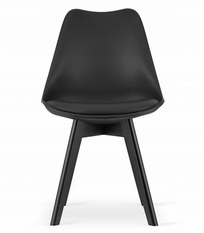 Zestaw stół prostokątny 120x80cm craft + 4 krzesła czarne