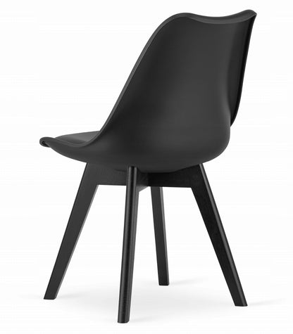 Zestaw stół prostokątny 120x80cm craft + 4 krzesła czarne