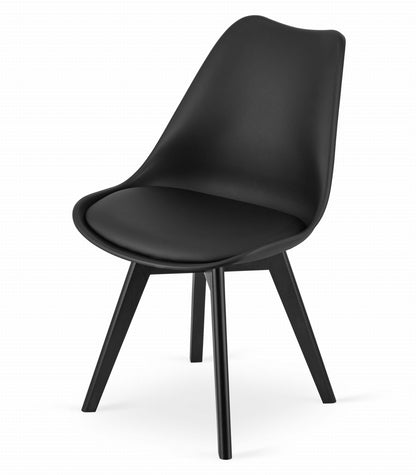 Zestaw stół prostokątny 120x80cm craft + 4 krzesła czarne