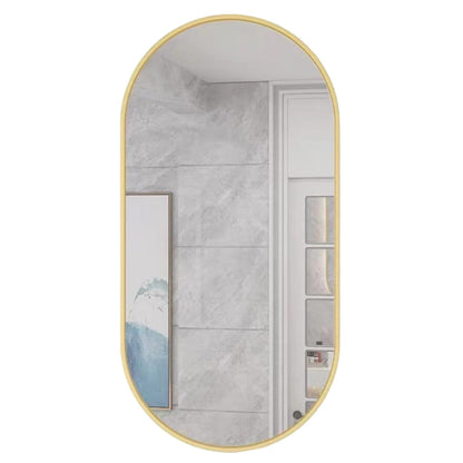 Lustro owalne 80x40 cm złota rama