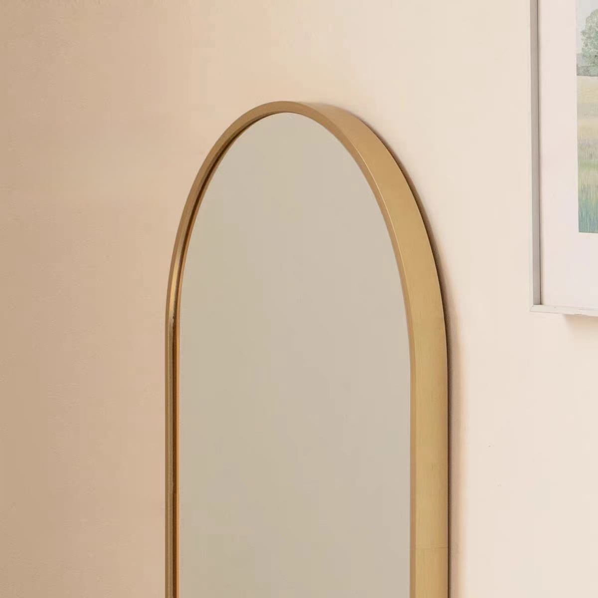 Lustro owalne 80x40 cm złota rama