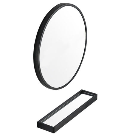Lustro z półką 80 cm czarne