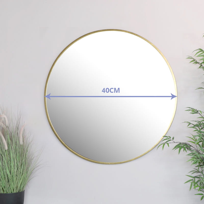 Lustro 50 cm złota rama