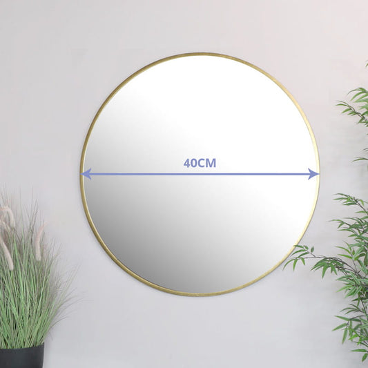 Lustro 50 cm złota rama