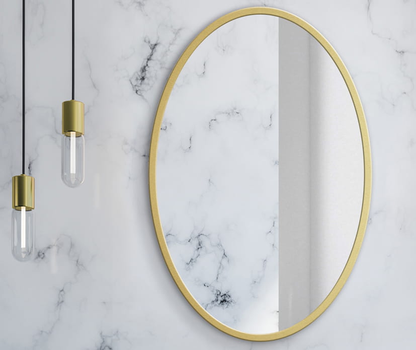 Lustro 80 cm złota rama