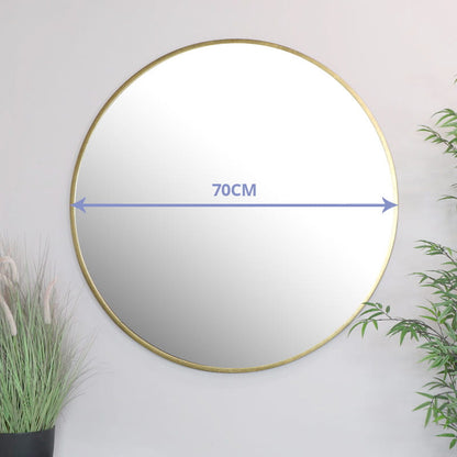 Lustro 70 cm złota rama
