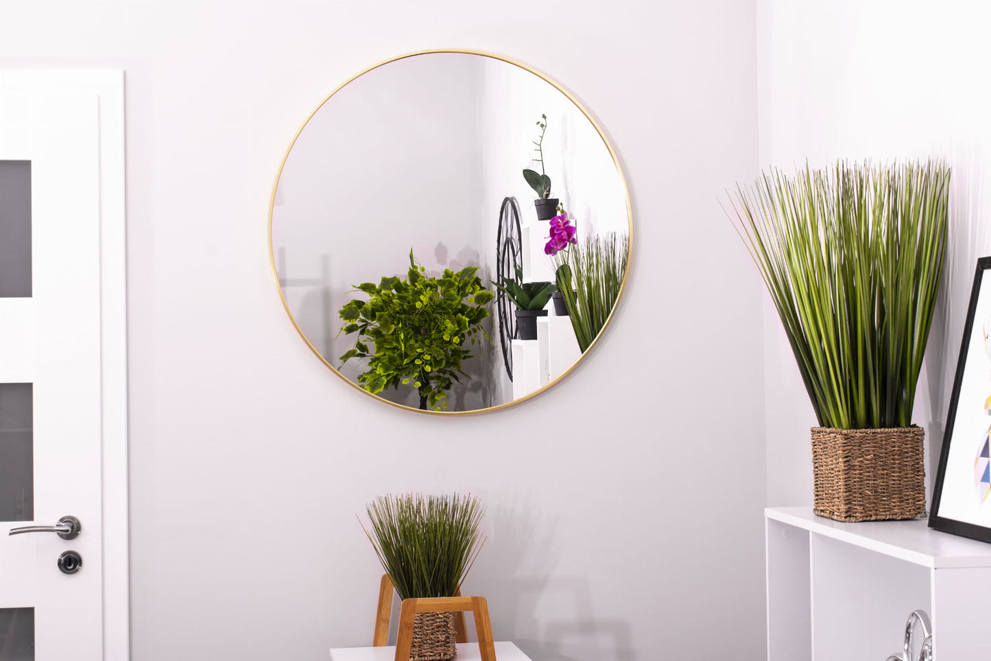 Lustro 80 cm złota rama