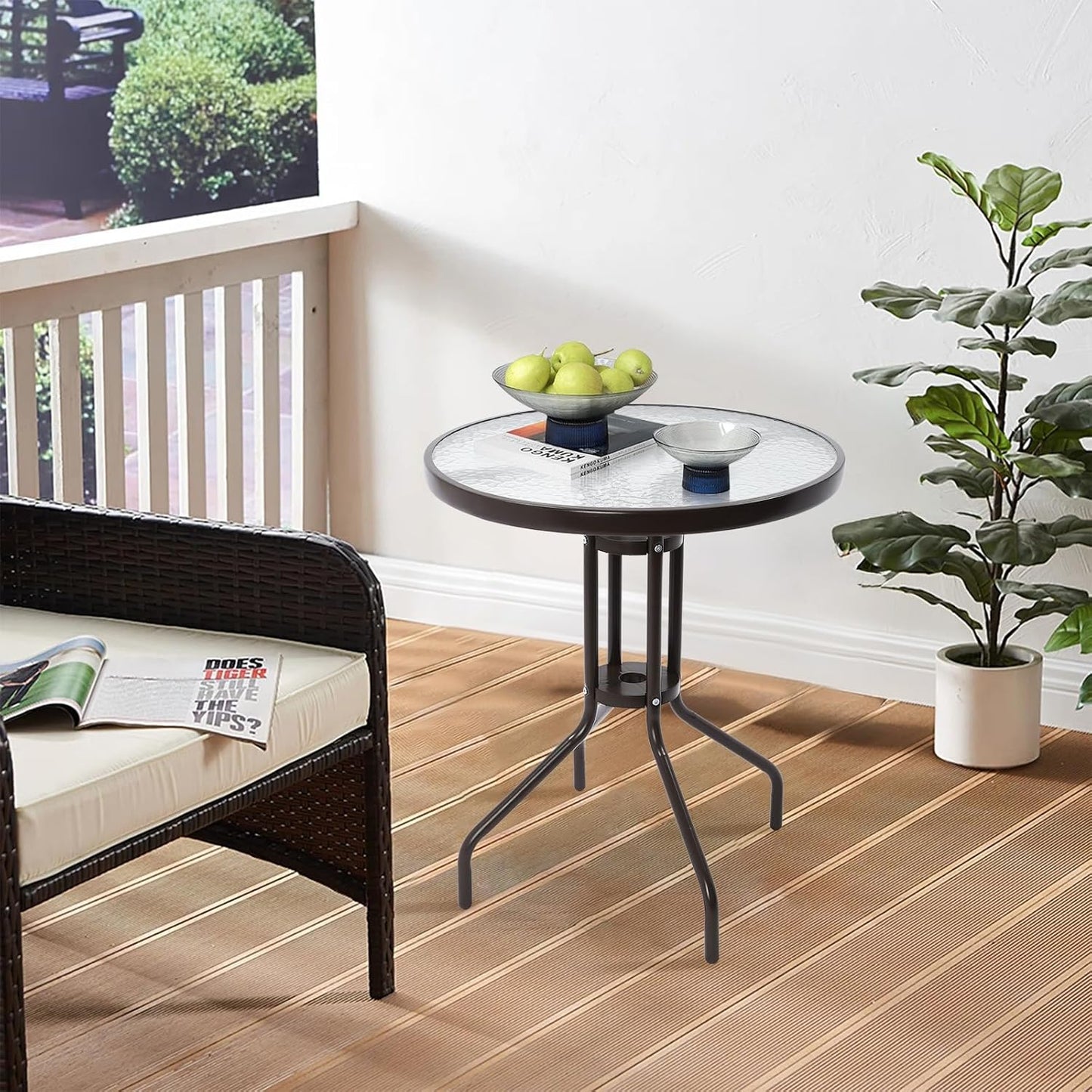 Stolik kawowy stół ogrodowy balkonowy okrągły 60cm