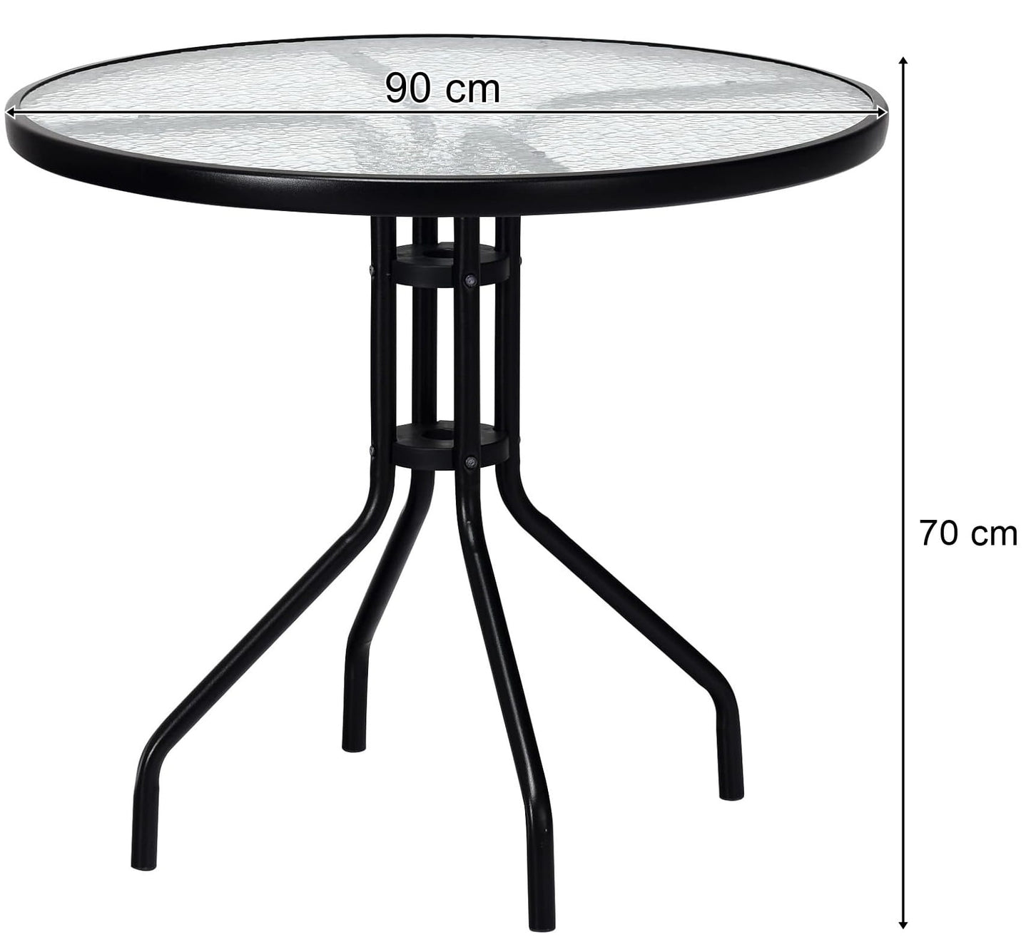 Stolik kawowy stół ogrodowy balkonowy okrągły 90cm