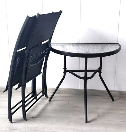 Stolik kawowy stół ogrodowy balkonowy półokrągły 70cm