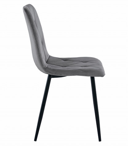 Zestaw stół  120x80cm Craft Czarny + 4 krzesła szare