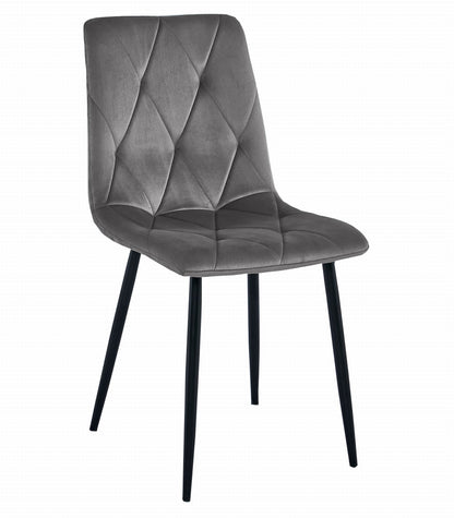 Zestaw stół  120x80cm Craft Czarny + 4 krzesła szare