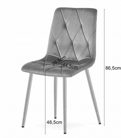 Zestaw stół 120x80cm Dąb Sonoma + 4 krzesła szare