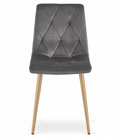 Zestaw stół 120x80cm Dąb Sonoma + 4 krzesła szare