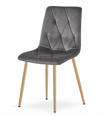 Zestaw stół 120x80cm Dąb Sonoma + 4 krzesła szare