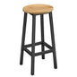 Taboret barowy 65cm - dąb / nogi czarne