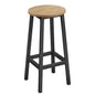 Taboret barowy 65cm - dąb sonoma / nogi czarne