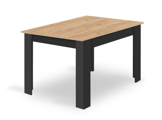 Zestaw Stół 120x80cm Artisan nogi czarne + 4 krzesła czarne / nogi czarne