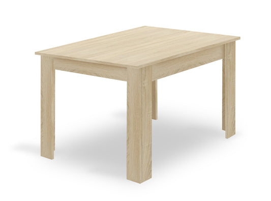 Zestaw Stół 120x80cm Dąb Sonoma + 4 krzesła szare / nogi naturalne