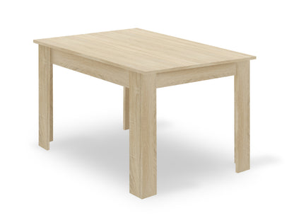 Zestaw Stół 120x80cm Dąb Sonoma + 4 krzesła szare / nogi naturalne