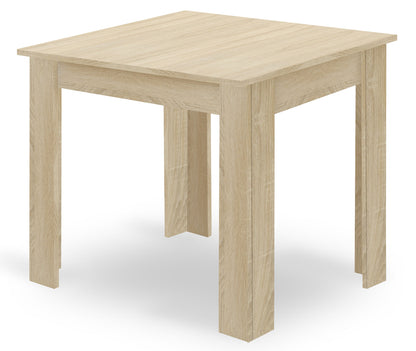 Zestaw Stół 80x80cm Dąb Sonoma + 4 krzesła czarne / nogi naturalne