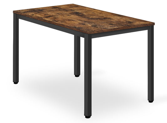 Zestaw Stół 120cm x 60cm - rustykalny / czarne nogi + 4 krzesła czarne / nogi czarne