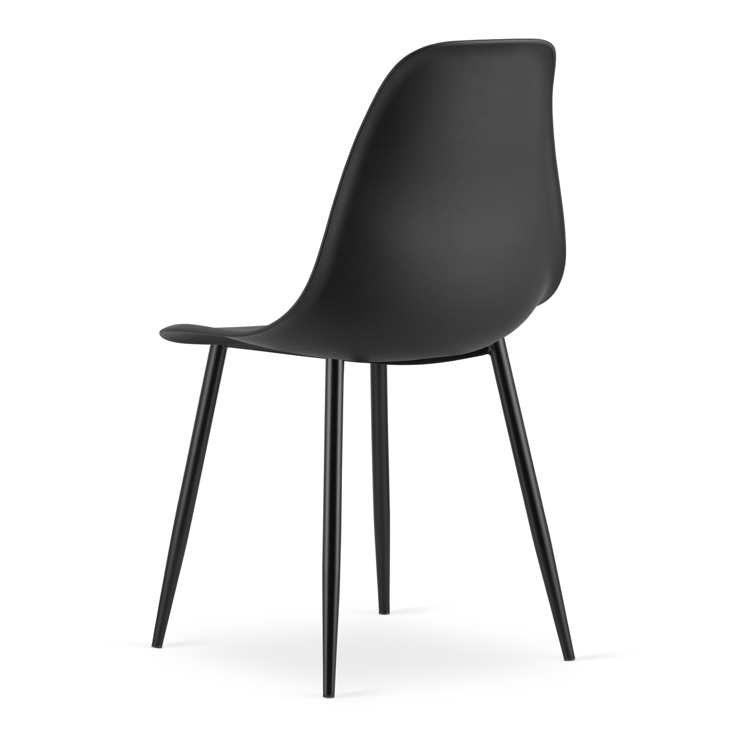 Zestaw Stół 120cm x 60cm - rustykalny / czarne nogi + 4 krzesła czarne / nogi czarne