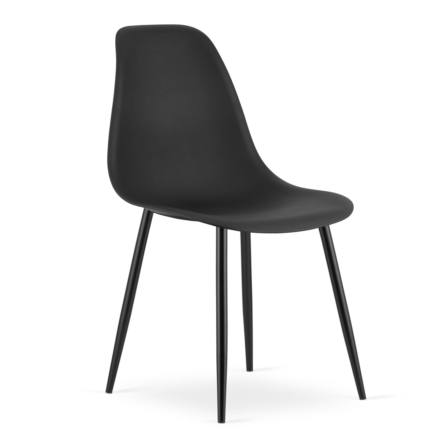 Zestaw Stół 120cm x 60cm - rustykalny / czarne nogi + 4 krzesła czarne / nogi czarne