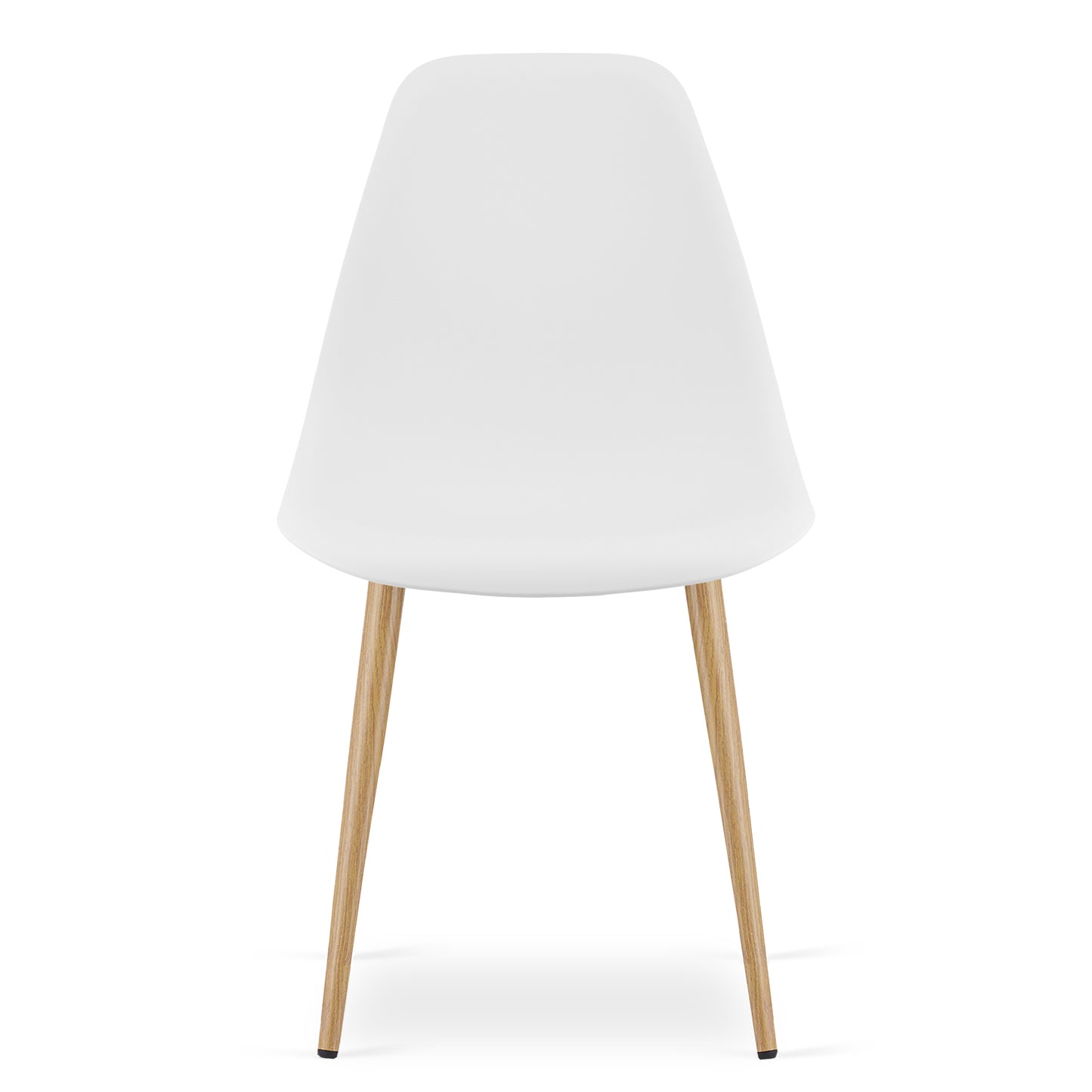 Zestaw Stół 120cm x 80cm - biały + 4 krzesła białe / nogi naturalne