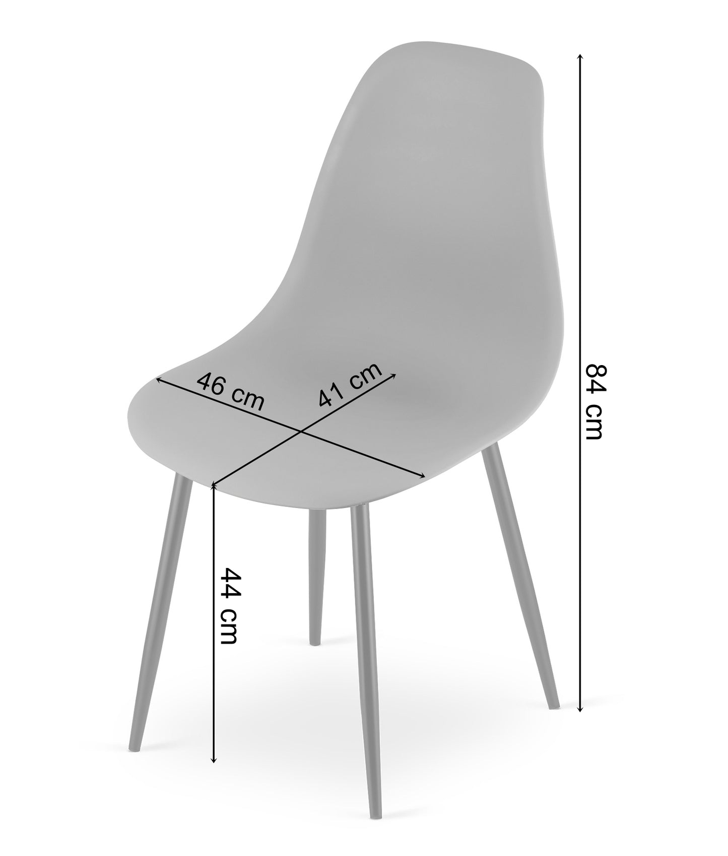 Zestaw Stół Okrągły 60cm - biały / naturalne nogi + 2 krzesła szare / nogi naturalne