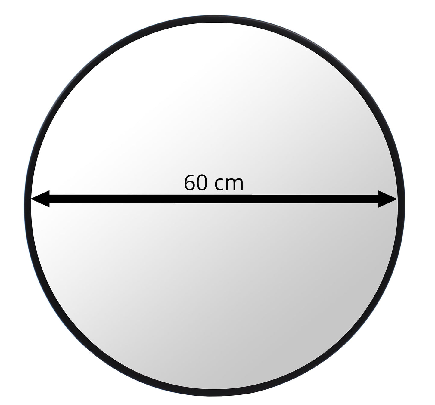Lustro 60 cm czarna rama