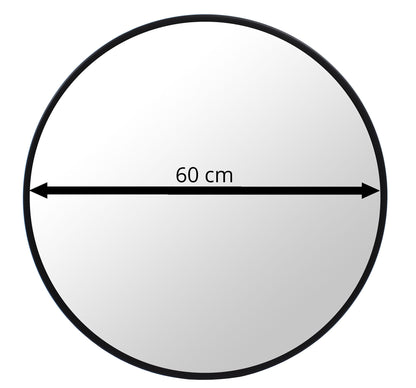 Lustro 60 cm czarna rama