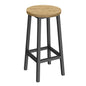Taboret barowy 65cm - dąb artisan / nogi czarne