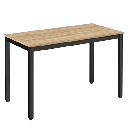 Zestaw Stół 120cm x 60cm - dąb sonoma / czarne nogi + 4 krzesła czarne / nogi czarne