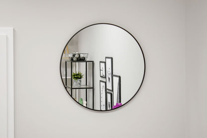 Lustro 80 cm czarna rama