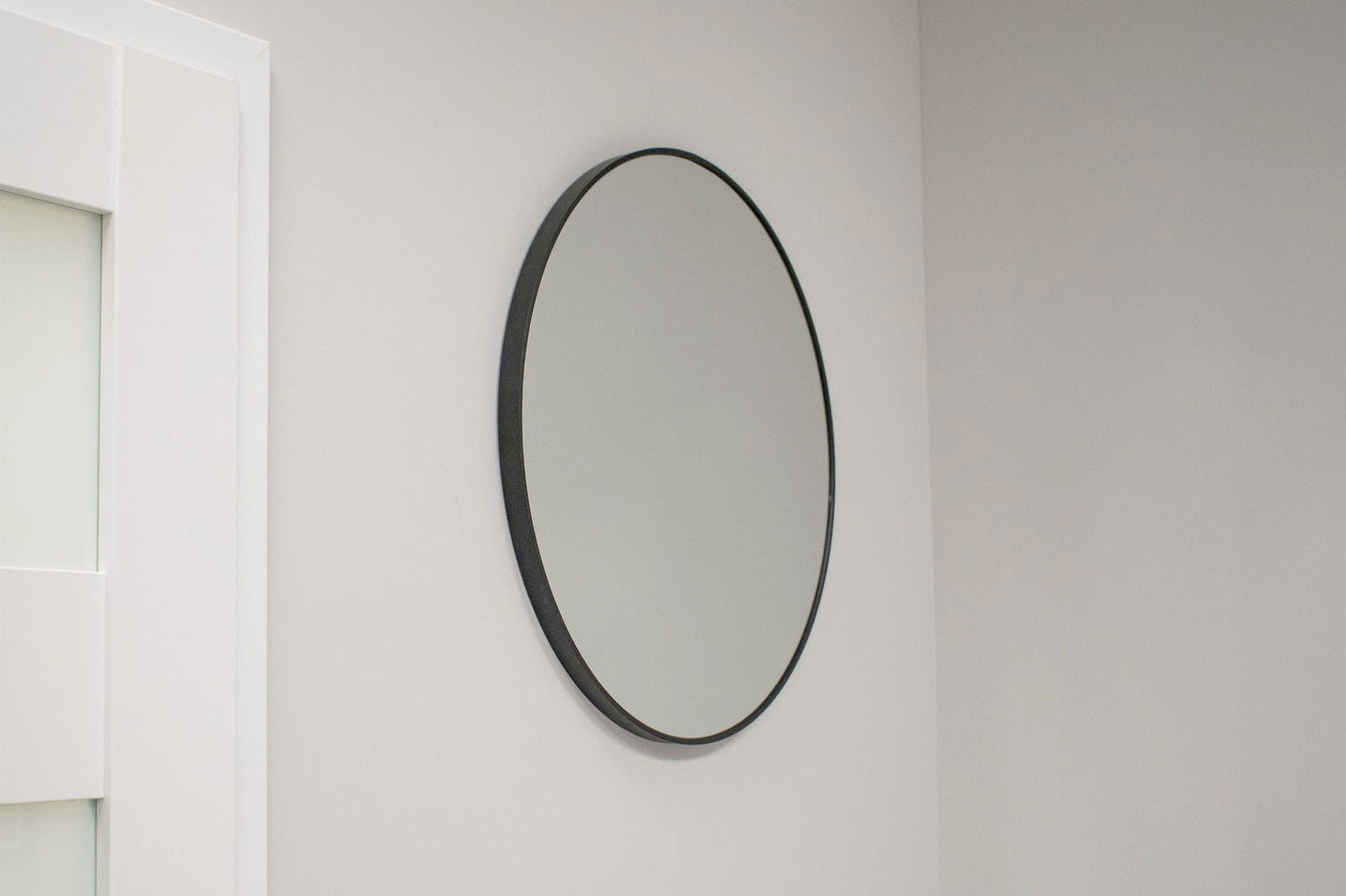 Lustro 80 cm czarna rama