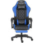 Fotel Gamingowy Carbon Blue z Wysuwanym Podnóżkiem i Pikowanym Obiciem