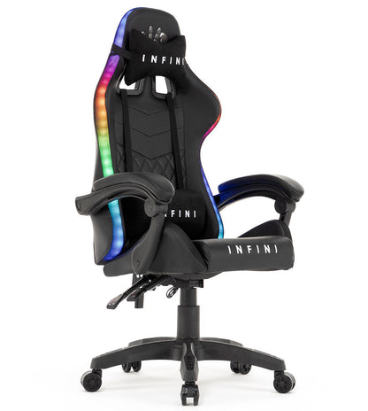 Fotel gamingowy RGB LED – z podświetleniem LED