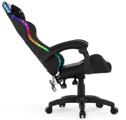 Fotel gamingowy RGB LED – z podświetleniem LED